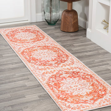 Asa Ornate Medallion Washable Area Rug